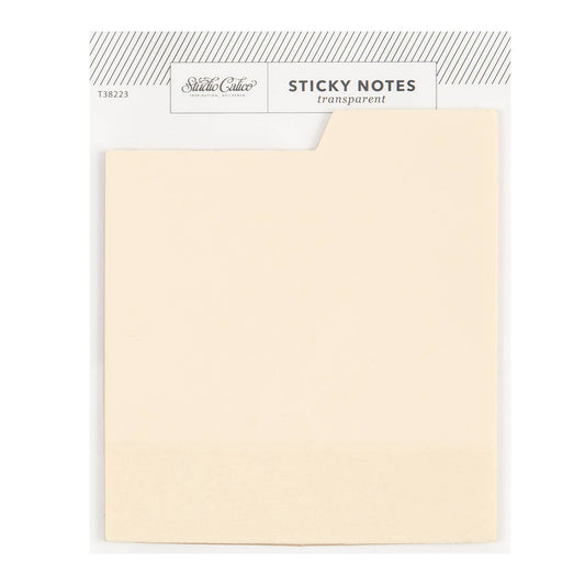 Tabbed Transparent Sticky Notes - Cream - Fancy That
