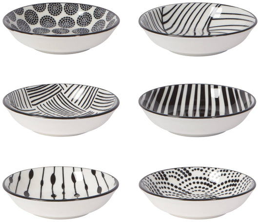 Black and White Pinch Bowls S/6 - Fancy That