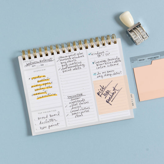 Tabbed Transparent Sticky Notes - Pink - Fancy That