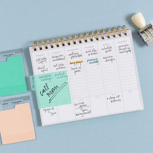 Tabbed Transparent Sticky Notes - Aqua - Fancy That