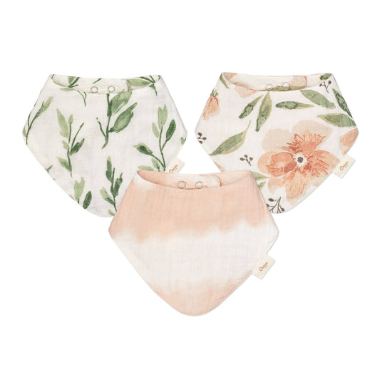 Floral 3-Pc. Muslin Bib Set - Fancy That