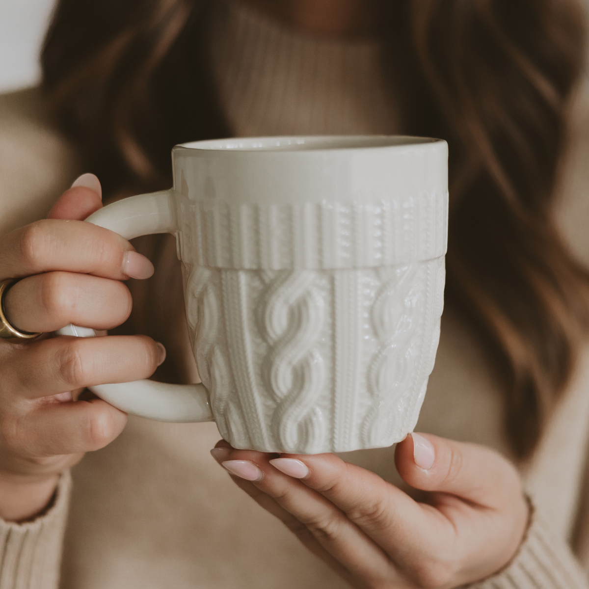 Cream Sweater Coffee Mug - Fancy That