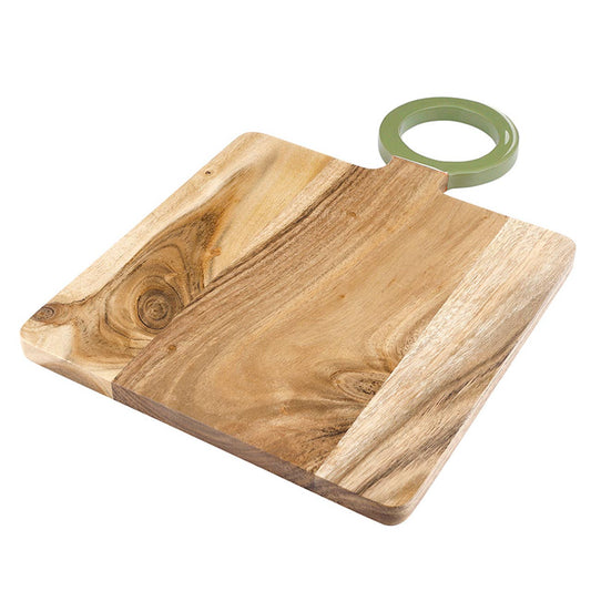 Wood Board with Enamel Handle - Dark Sage - Fancy That