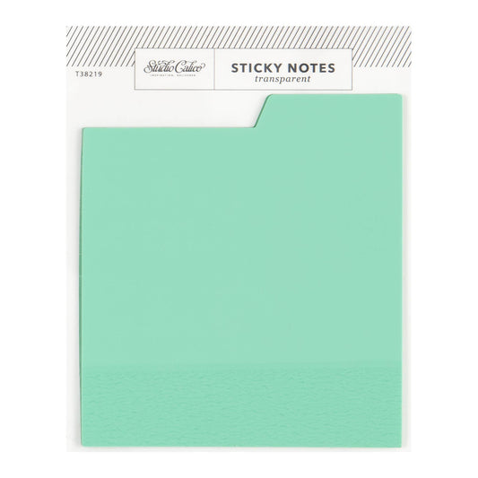 Tabbed Transparent Sticky Notes - Aqua - Fancy That