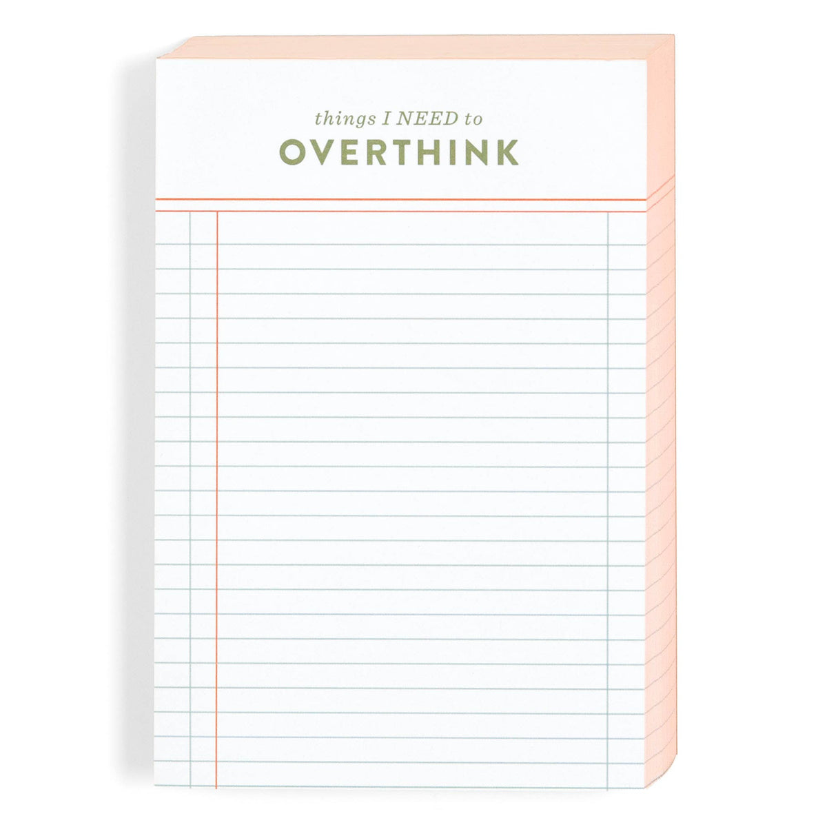 Things I Need To Overthink Notepad - Fancy That