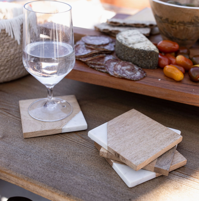 White Marble Coasters, Set of 4 - Fancy That
