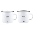 Load image into Gallery viewer, Enamel Mug Set - Mr and Mrs - Fancy That
